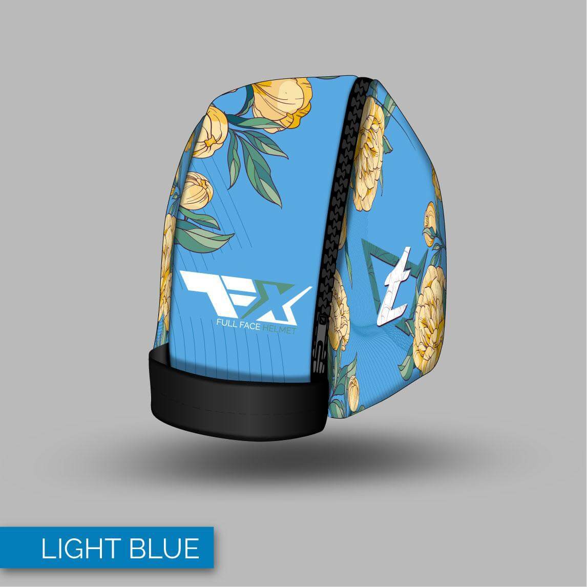 Tonfly TFX Helmet Bag - Floral Design - Floral Design Light Blue front view