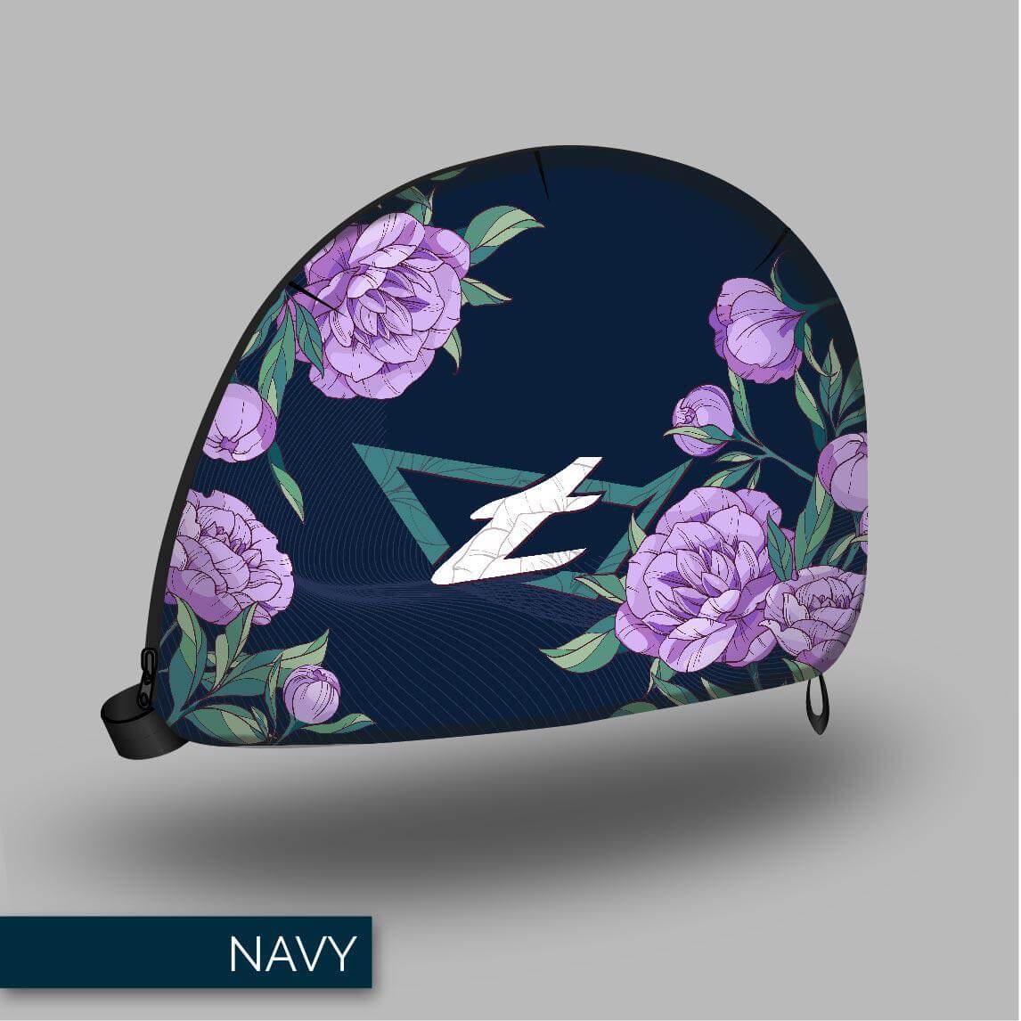Tonfly TFX Helmet Bag - Floral Design - Floral Design Navy side view
