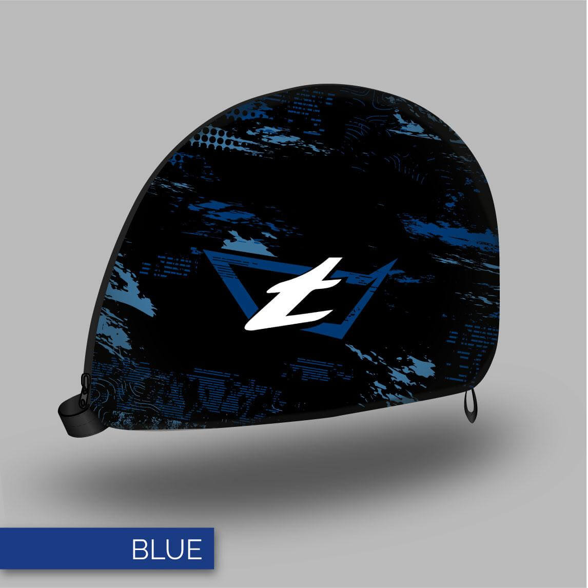 Tonfly TFX Helmet Bag - Grunge Design - Grunge Design Blue side view