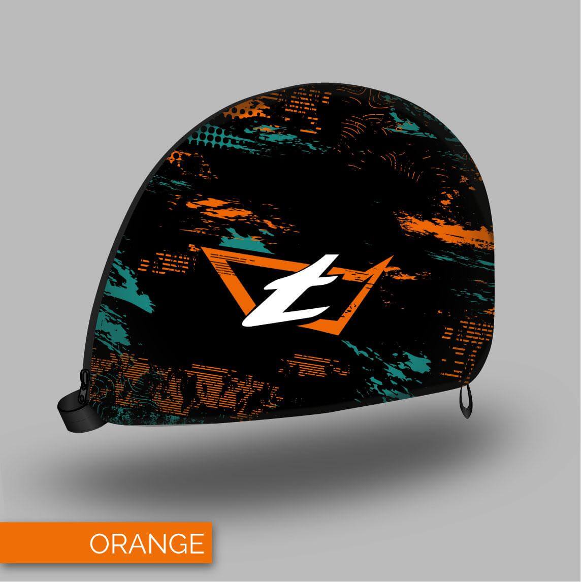Tonfly TFX Helmet Bag - Grunge Design - Grunge Design Orange side view