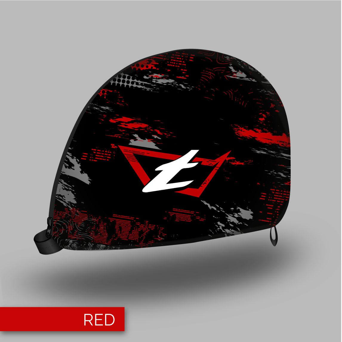 Tonfly TFX Helmet Bag - Grunge Design - Grunge Design Red side view