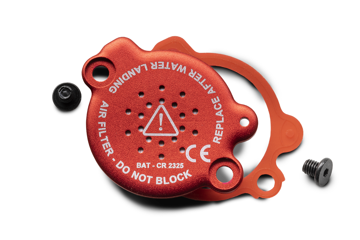 LB ARES II battery cover with air filter - Red