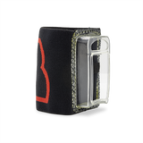 LB ARES Elastic Wrist Mount — Black/Red with Transparent Holder