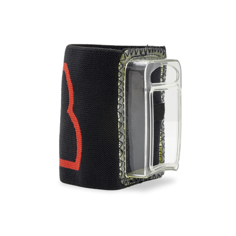 LB ARES Elastic Wrist Mount — Black/Red with Transparent Holder