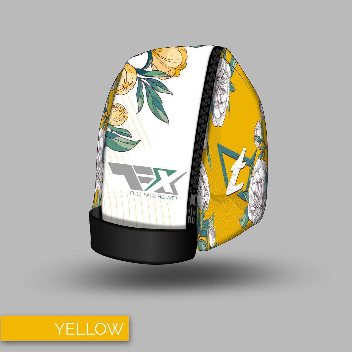 Tonfly TFX Helmet Bag - Floral Design - Floral Design Yellow front view