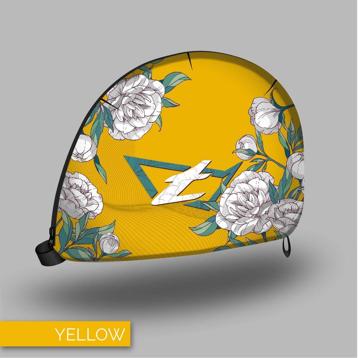 Tonfly TFX Helmet Bag - Floral Design - Floral Design Yellow side view