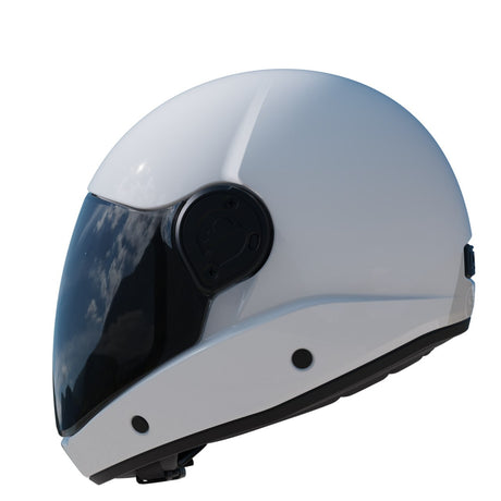 Cookie C45 gloss white skydiving helmet side view on a white background