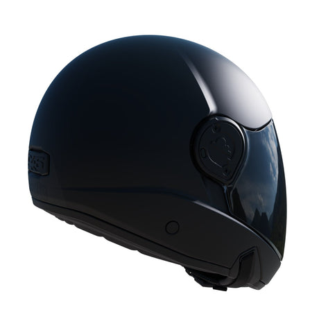 Cookie C45 matt black skydiving helmet side view on a white background