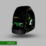 Tonfly TFX Helmet Bag - Grunge Design - Grunge Design Green front view