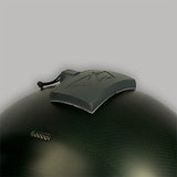Tonfly curved helmet mount with the protective slide-in cover fitted