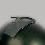 Tonfly quick-release curved base and protective cover on a helmet