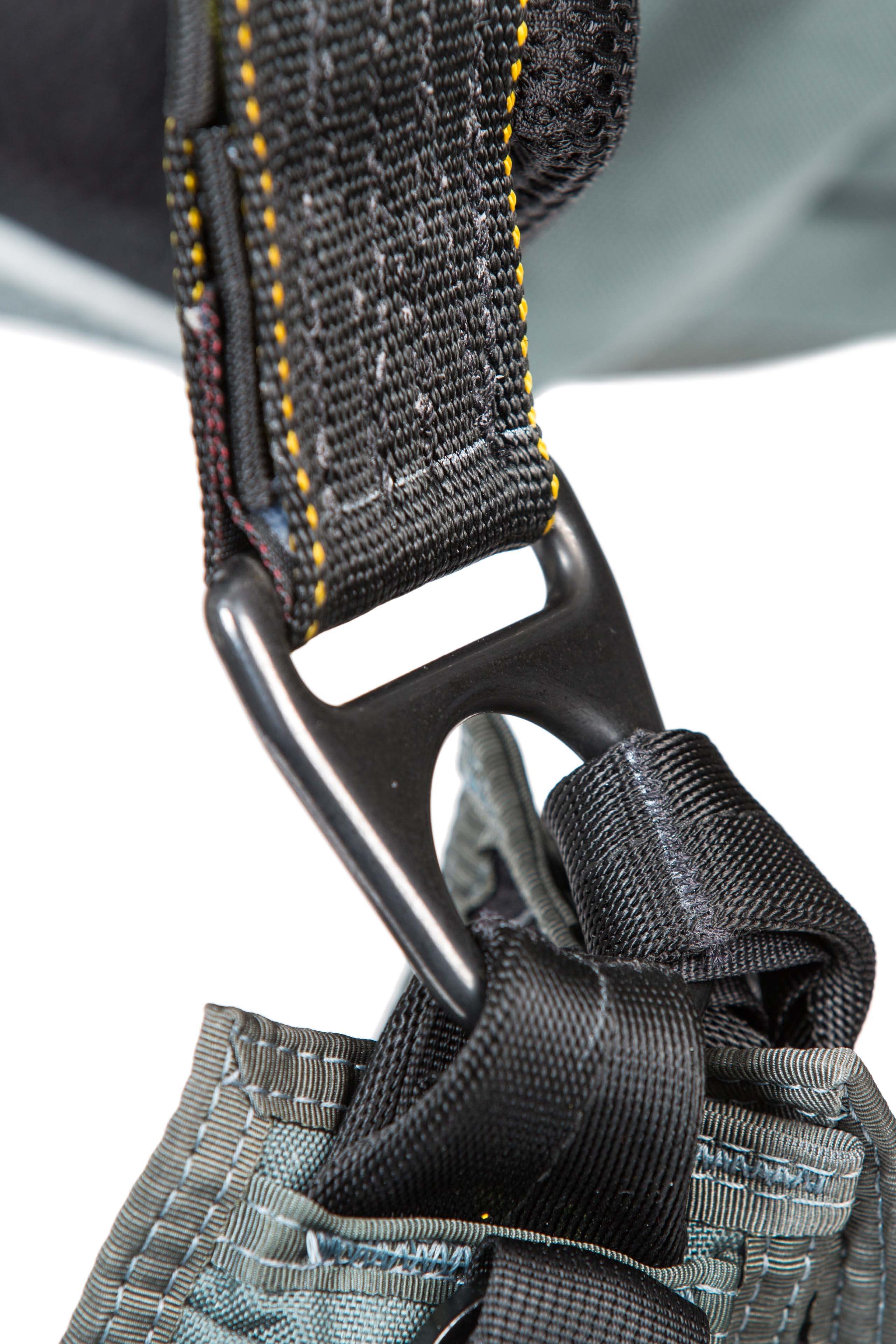 UPT reference image showing harness webbing and hip-ring hardware detail for the VGH option.