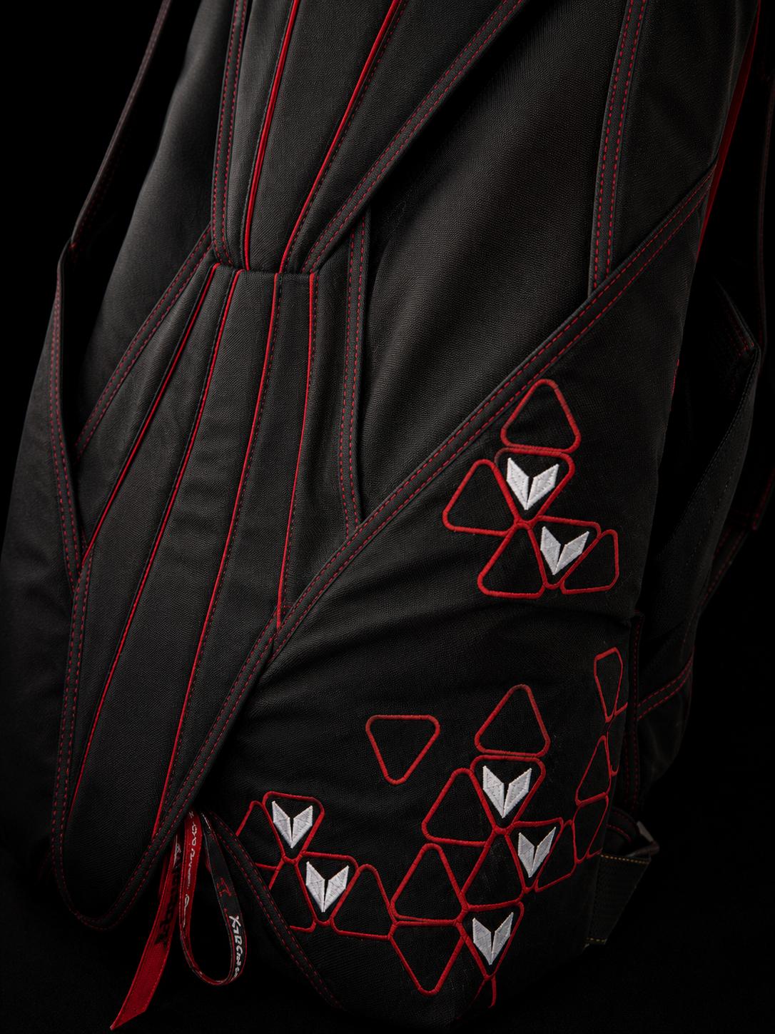 VSE Infinity back panel embroidery and binding tape